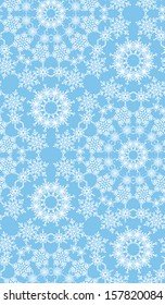 Seamless texture of snowflakes. Duotone winter background. Christmas templates. EPS 8.
