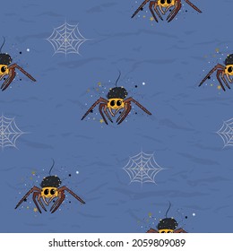 Seamless texture and spider   web from collection and cute animals  EPS8