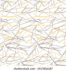 Seamless texture of the spring branches on the white background. can be used for textile, fabric, card.