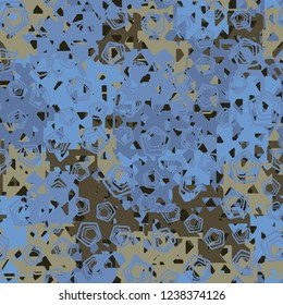 Seamless texture. Spring colors. Chaos of holey squares. A scattering of pentagons.