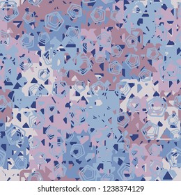 Seamless texture. Spring colors. Chaos of holey squares. A scattering of pentagons.