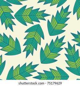 Seamless texture with spring leaf