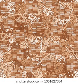 Seamless texture. Square brick walls on the abstract background.
