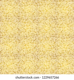 Seamless texture. Square suns against the background of the colors of the old paper.