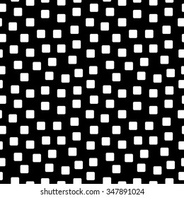 Seamless texture of the squares on black. Vector illustration.