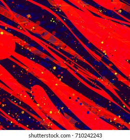 Seamless texture. Stains and strokes. Red and blue repeatable backdrop for textile, wrapping paper, web page, advertising booklets, banners