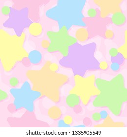 Seamless texture . Starry background. Cute beautiful stars. Sweet dreams.ids texture for fabric, wrapping, textile, wallpaper, apparel.  childish texture. Great for fabric textile. Eps10 Vector