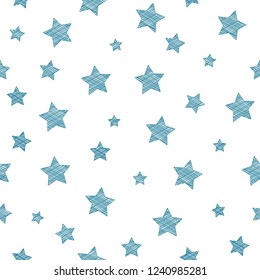 Seamless texture with stars - background for Christmas. Vector.