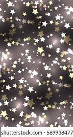 Seamless texture with stars and sparks. Vector pattern for your creativity