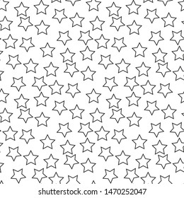 Seamless texture of a Stars. Vector flat illustration on a white background.
