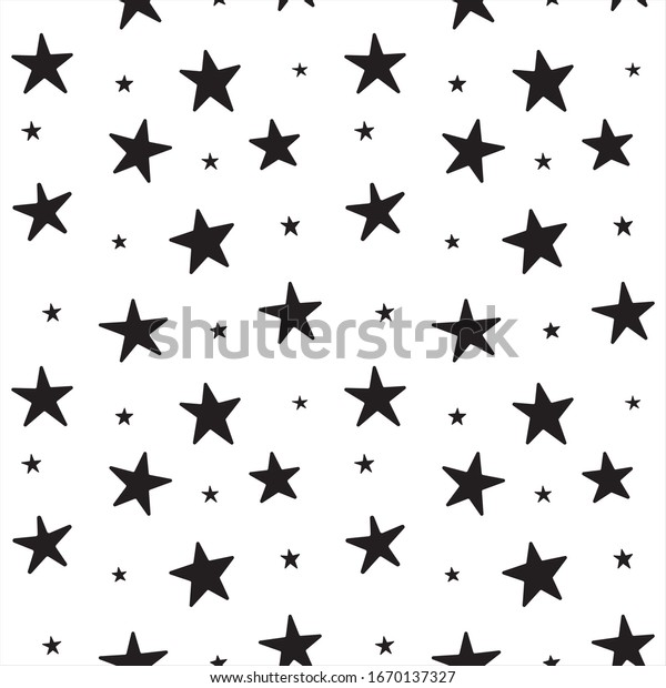 Seamless Texture Stars Vector Flat Illustration Stock Vector (Royalty ...