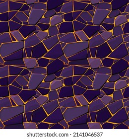Seamless texture stone with lava or fire