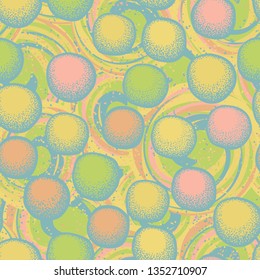 Seamless texture. Stone round boulders on the abstract background.