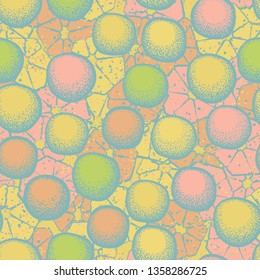 Seamless texture. Stone round boulders on the abstract background.