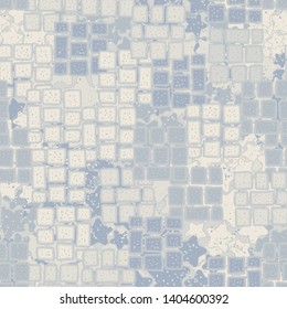 Seamless texture. Stone square shapes on the background of an abstract field.