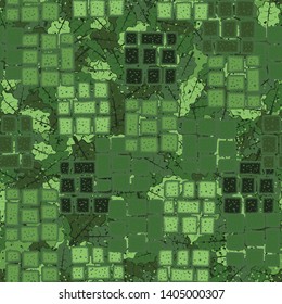 Seamless texture. Stone square shapes on the background of an abstract field.