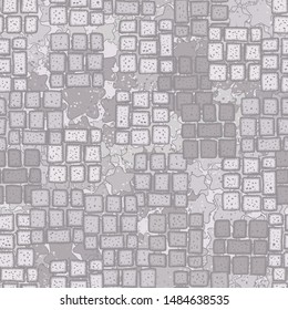 Seamless texture. Stone square shapes on the background of an abstract field.
