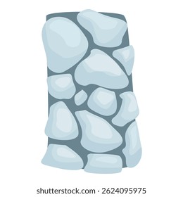 Seamless texture of stone wall forming a repeating pattern, ideal for game art
