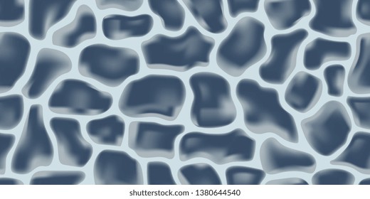 Seamless texture. Stones. Stone wall Cobblestones. Rounded stones. Seamless background. Vector graphics