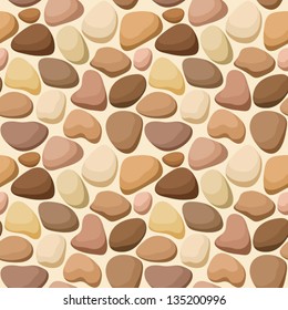 Seamless texture with stones. Vector illustration.