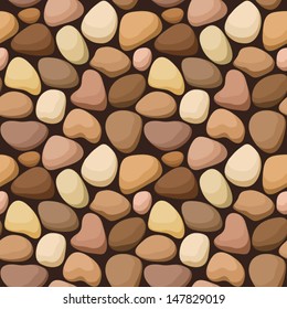 Seamless texture with stones. Vector illustration.