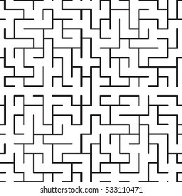 Seamless texture of straight black lines in a labyrinth