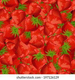 seamless texture of strawberries