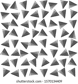 Seamless texture with striped triangles. Vector illustration with geometric shapes.
