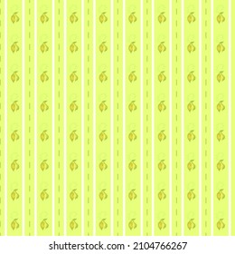 Seamless texture. Stripes. Rustic style, primitivism, minimalism. Doodle flowers with a yellow-green gradient. Childrens simple repetitive drawing. For scrapbooking and wallpaper.
