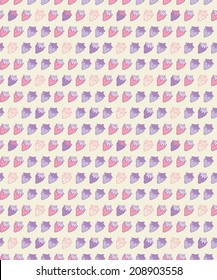 Seamless texture with a stylized cartoon strawberries.