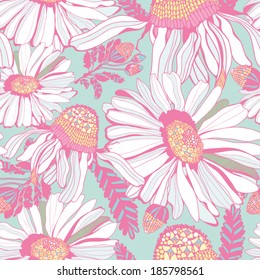 Seamless texture with summer flowers/gentle pink. Seamless pattern can be used for wallpaper, pattern fills, web page background,surface textures. Gorgeous seamless floral background.