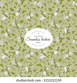Seamless texture with summer Sweet pea. A vector.