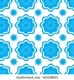 Seamless texture with sun icons row