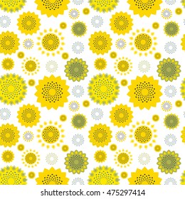 seamless texture sunflowers