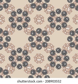 Seamless texture with the symbol of yin-yang