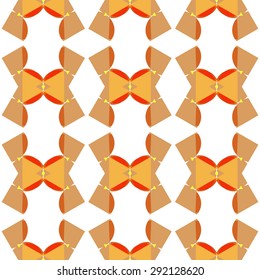Seamless texture with symmetrical geometrical elements. Abstract background for design and print. Multicolored tiles with abstract ornaments.