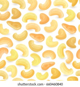 seamless texture with tasty cashews for your design