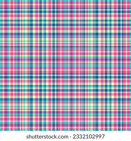 Seamless texture textile of background pattern tartan with a plaid check fabric vector in light and pink colors.