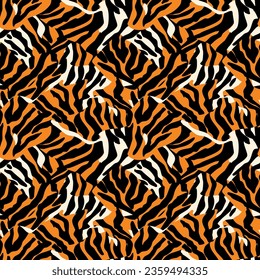 Seamless texture of Tiger fur with beautiful design, perfect for wallpaper or any printings.