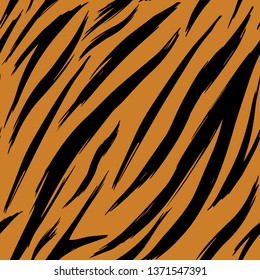 Seamless Texture Tiger Skins Pattern Skin Stock Vector (Royalty Free ...