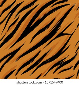 Seamless texture tiger skins. Pattern. The skin of a wild animal. Vector EPS 10.