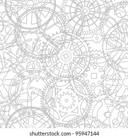 Seamless texture from the time gears - vector illustration