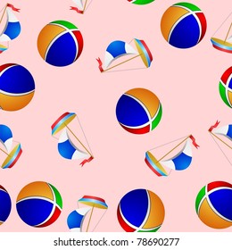 seamless texture with toys