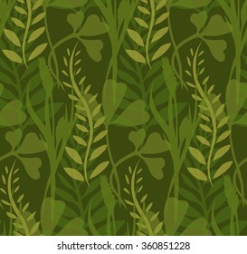 Seamless texture with transparent plants and herbs for your creativity
