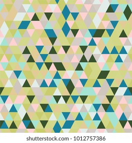 Seamless Texture. Triangle Seamless Background with Triangle Shapes of Different colors.  Textile, Fabric, Paper, Wallpaper Print Template Magazine, Leaflet, Booklet. Template for Your Design
