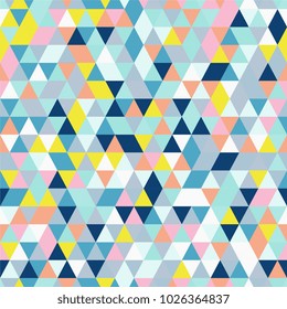 Seamless Texture. Triangle Seamless Background with Triangle Shapes of Different colors.  Textile, Fabric, Paper, Wallpaper Print Template for Business Broshure,
Cover Book. Template for Your Design