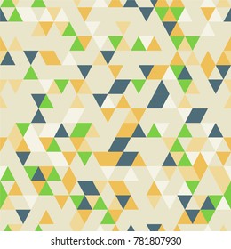 Seamless Texture. Triangle Seamless Background with Triangle Shapes of Different colors.  Textile, Fabric, Paper, Wallpaper Print Template for Business Broshure,
Cover Book. Template for Your Design