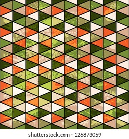 Seamless texture with triangles, mosaic endless pattern. That square design has the ability to be repeated or tiled without visible seams.