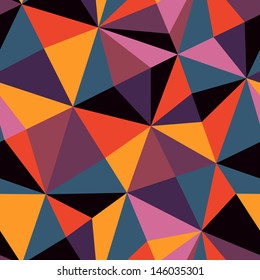 Seamless texture with triangles, mosaic endless pattern. That square design has the ability to be repeated or tiled without visible seams.