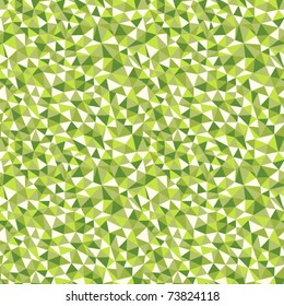 Seamless texture with triangles, mosaic endless pattern in green